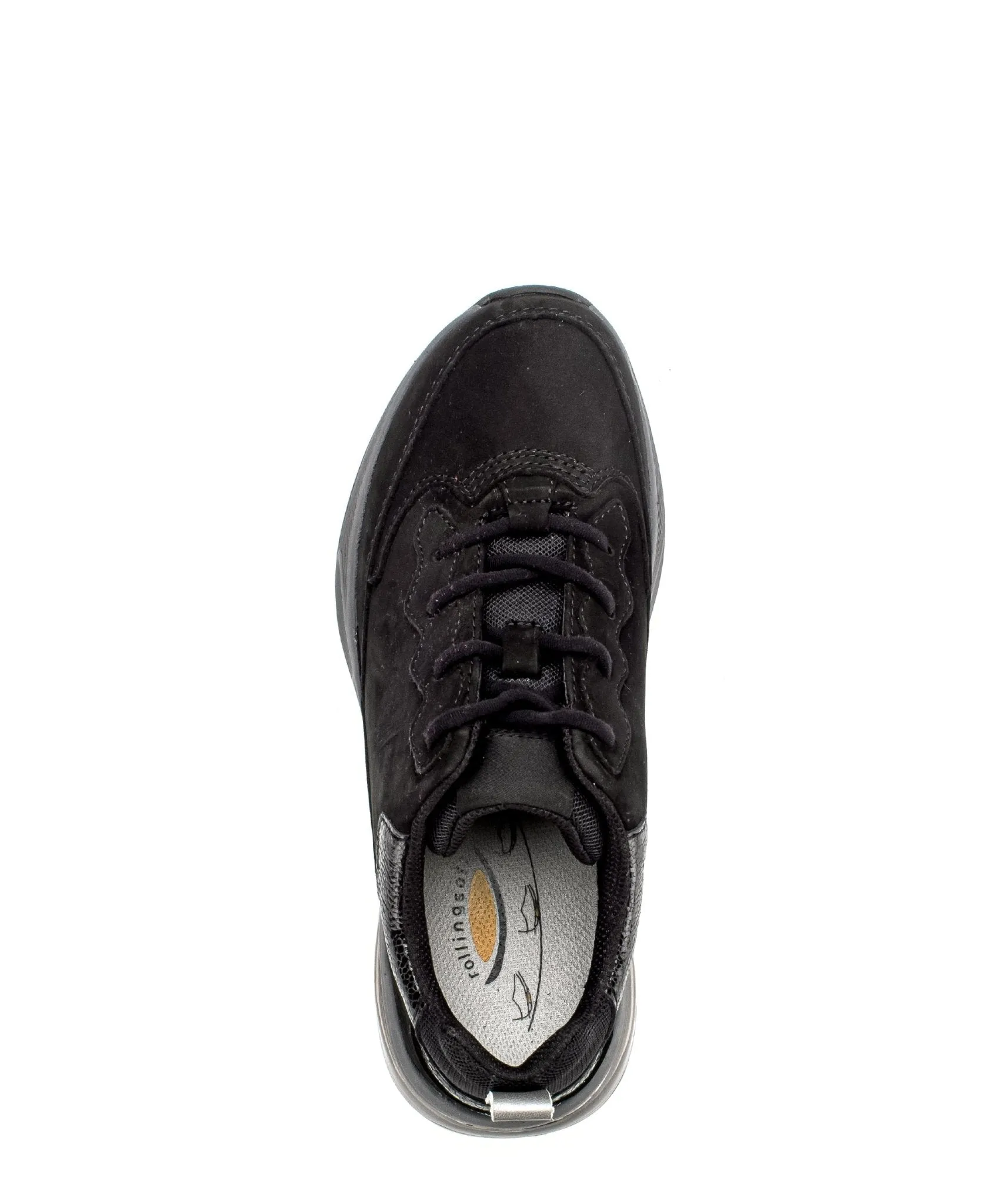 '36.844.47' women's walking rolling sneaker - Black
