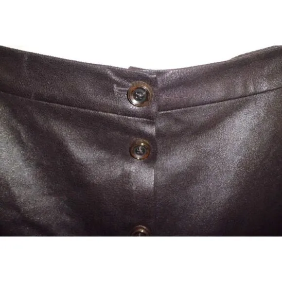 ✨3xHP✨MK Faux Suede Leather Brown Skirt✨