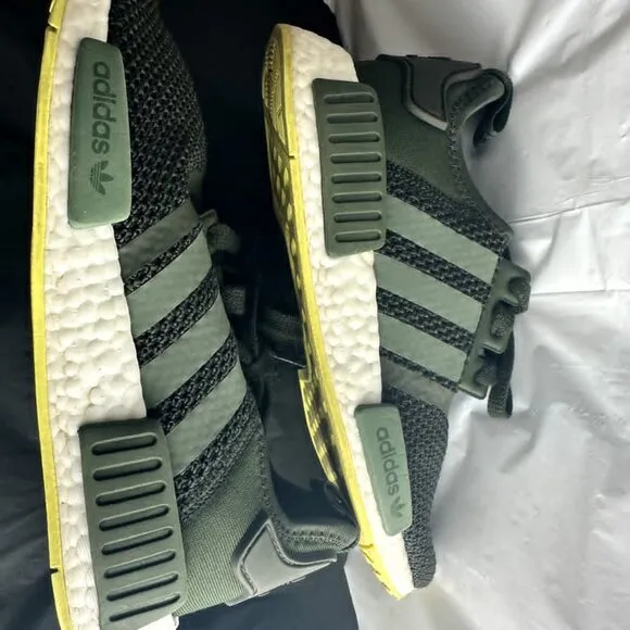 Adidas NMD_R1 Night Cargo Green White Suede Leather