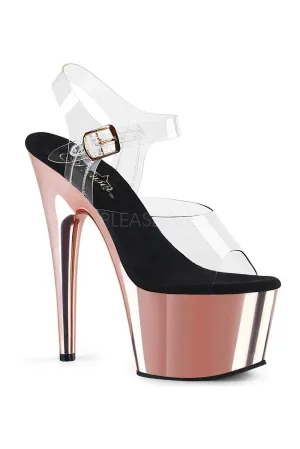 ADORE-708 Platform Sandal  | Clear Vinyl