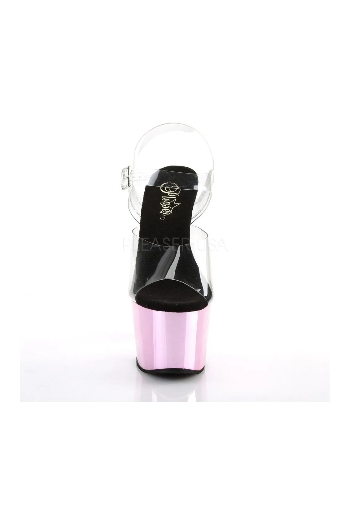 ADORE-708 Platform Sandal  | Clear Vinyl