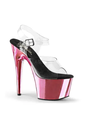 ADORE-708 Platform Sandal  | Clear Vinyl