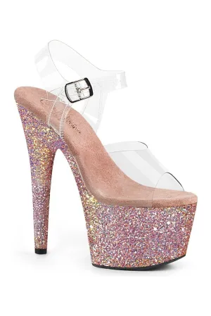 ADORE-708LG Exotic Sandal | Clear Vinyl