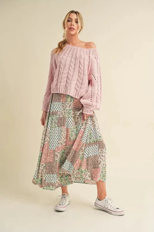 Aemi   Co Printed Maxi Skirt