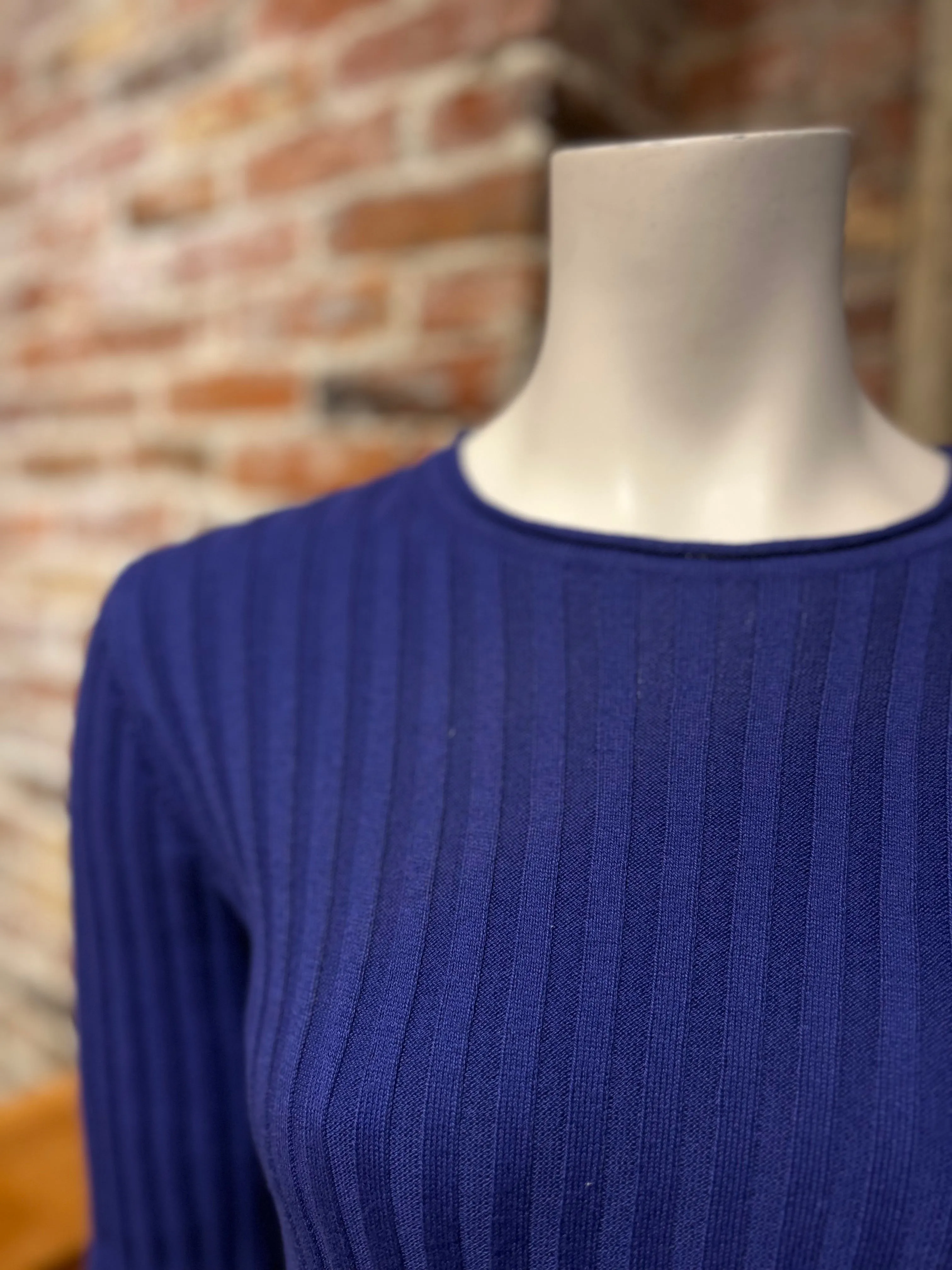 ALASHAN CASHMERE COTTON CASHMERE BLAIR RIB CREW