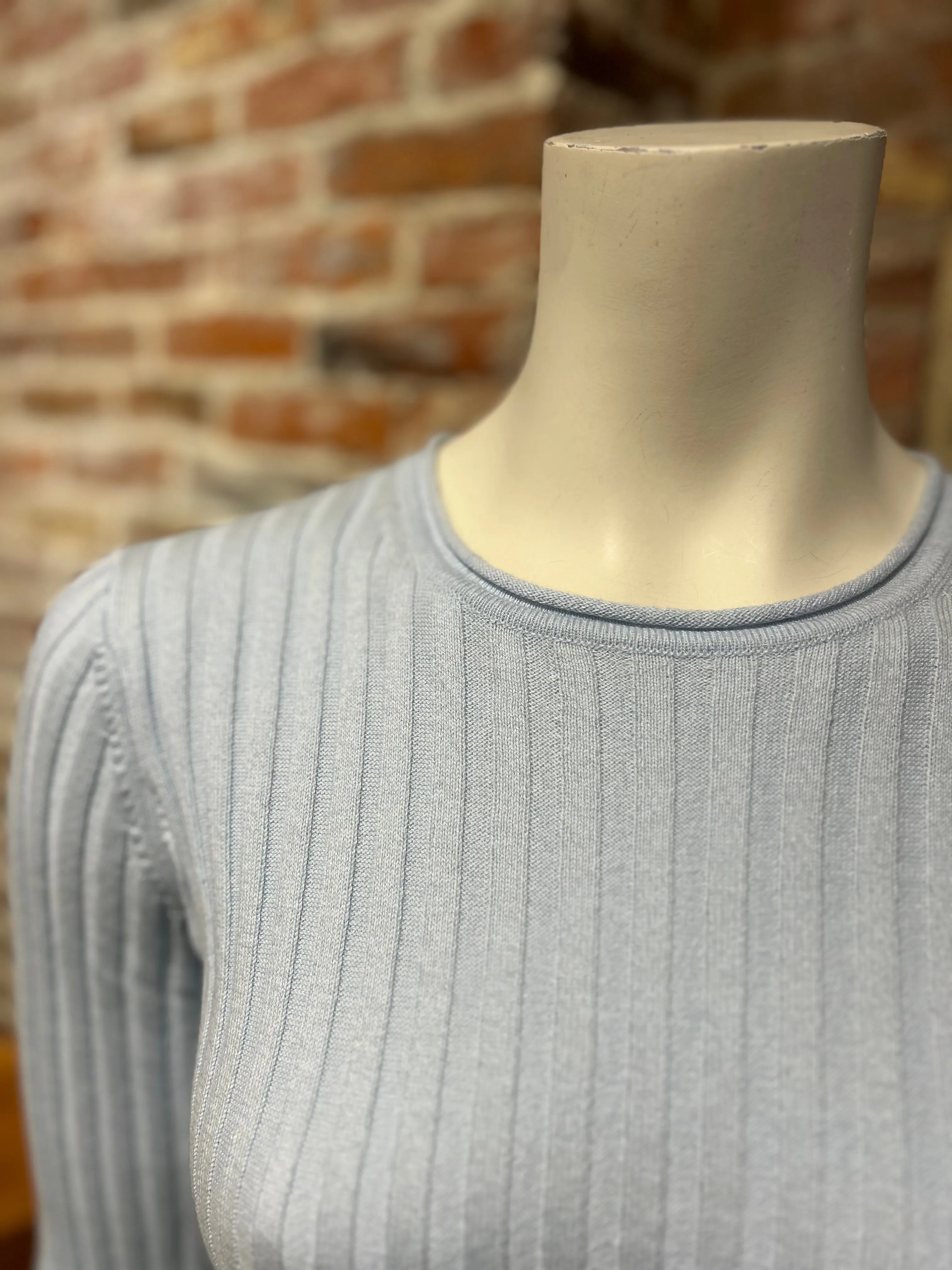 ALASHAN CASHMERE COTTON CASHMERE BLAIR RIB CREW