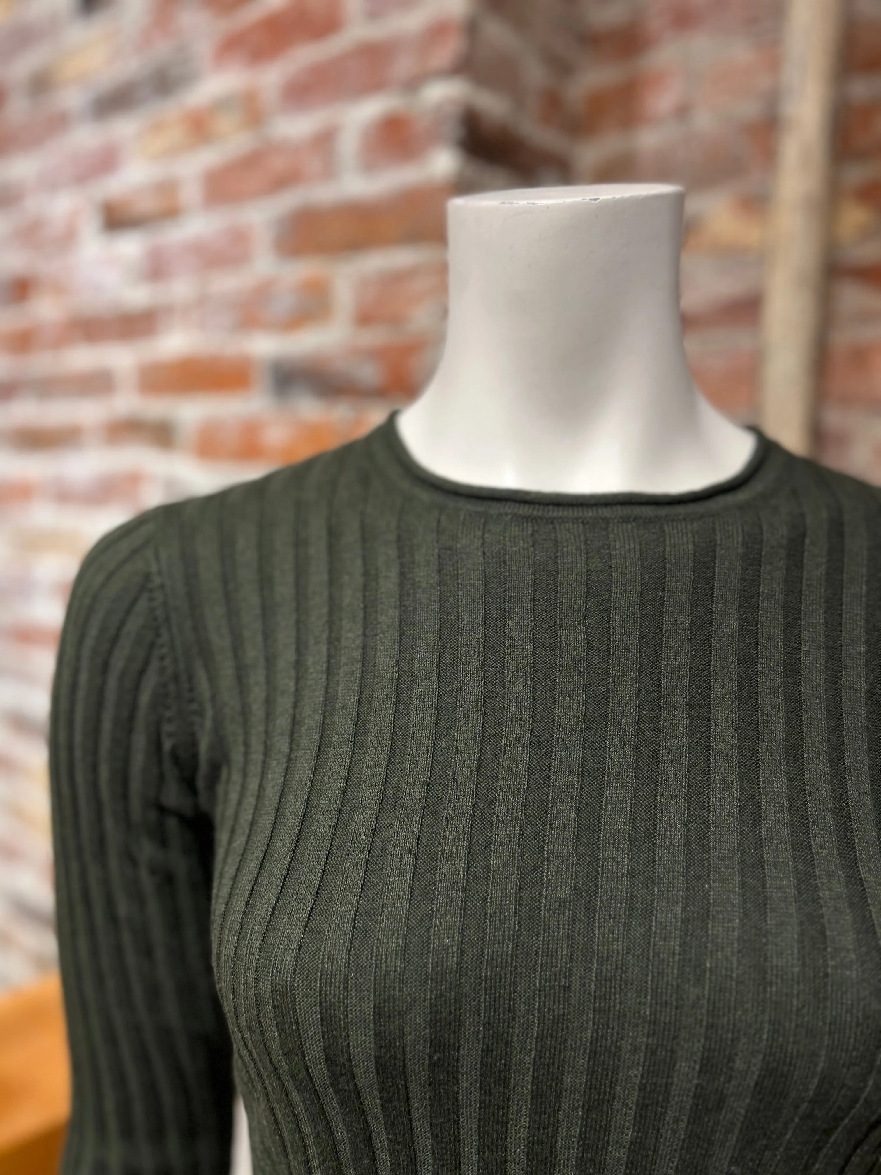 ALASHAN CASHMERE COTTON CASHMERE BLAIR RIB CREW