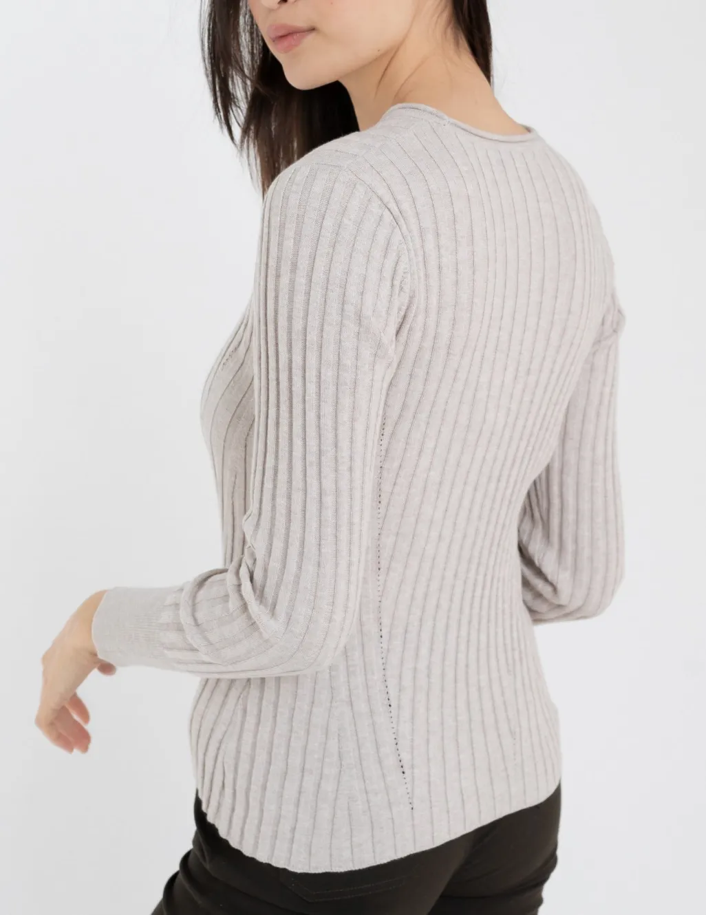 ALASHAN CASHMERE COTTON CASHMERE BLAIR RIB CREW
