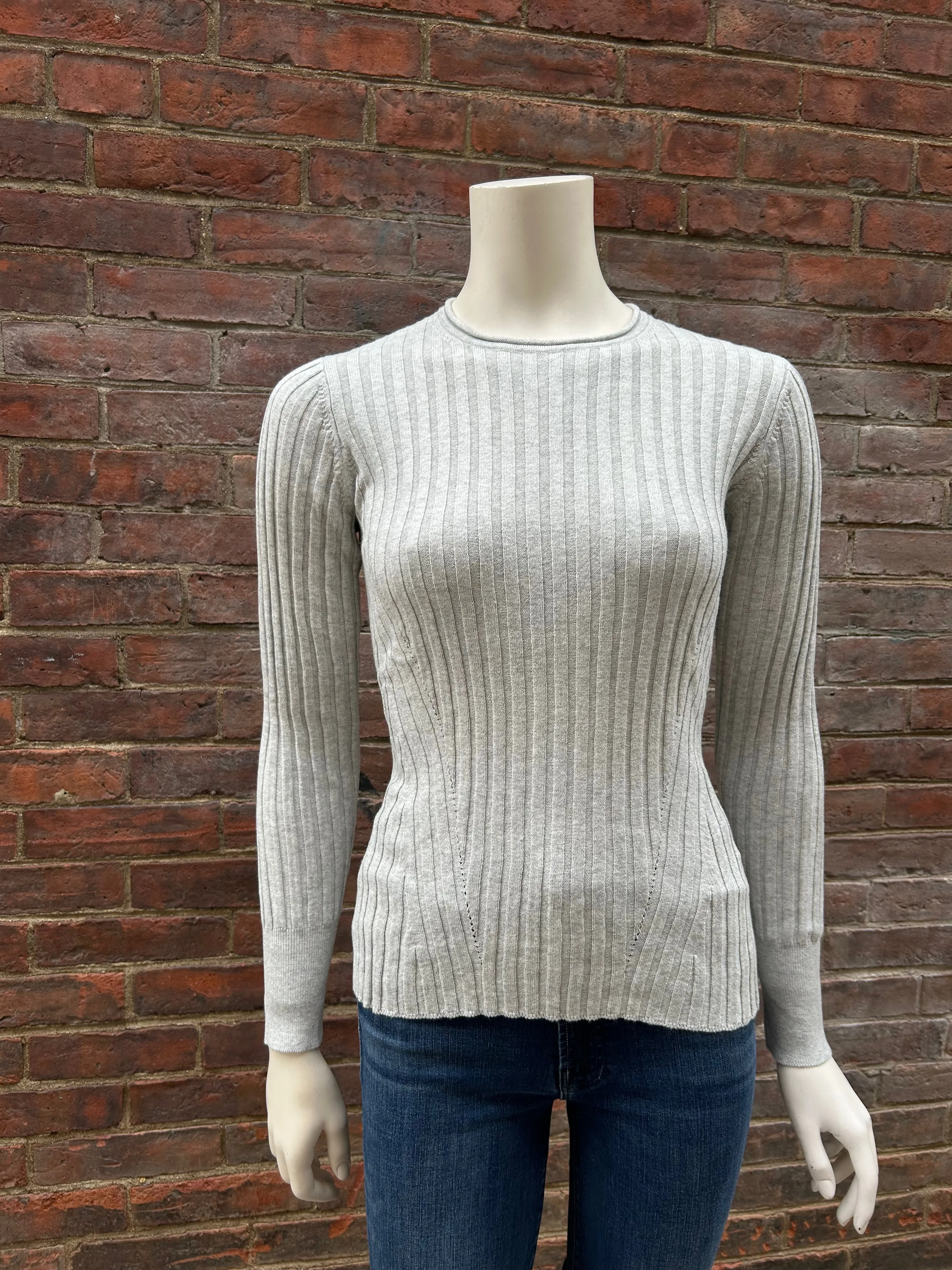 ALASHAN CASHMERE COTTON CASHMERE BLAIR RIB CREW