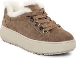 ARA MIKKY FUR SESAME SUEDE SNEAKER