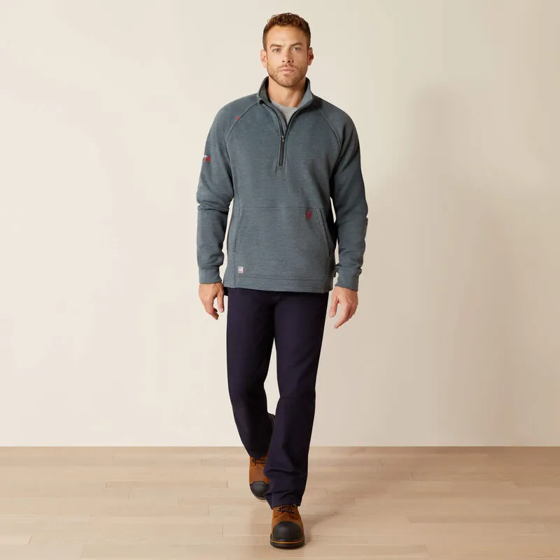 Ariat Men's Flame Resistant Primo Fleece 2.0 1/4 Zip Sweater  Grey  - 10052096