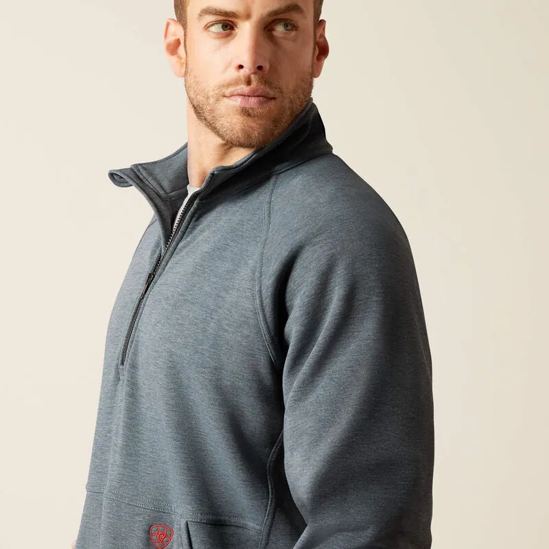 Ariat Men's Flame Resistant Primo Fleece 2.0 1/4 Zip Sweater  Grey  - 10052096