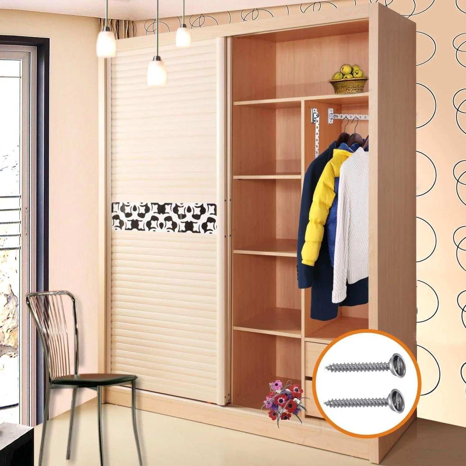 ASHOP Wall Mount Clothes Hanger Rack Wall Clothes Hanger Stainless Steel Clothes Hooks with Swing Arm Holder Closet Organizers and Storage 2 Pack