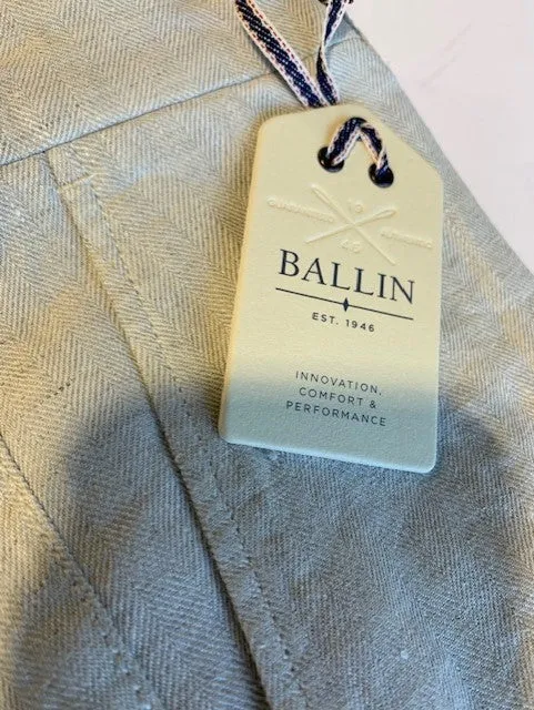 Ballin Natural Chambray Linen Herringbone Slack