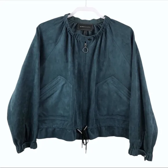 BCBGMaxAzria Faux Suede Levi Bomber Jacket