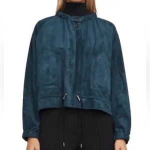 BCBGMaxAzria Faux Suede Levi Bomber Jacket