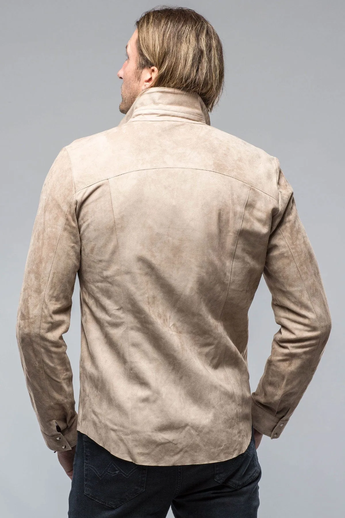 Bello Suede Shirt In Roccia