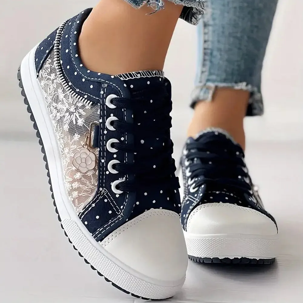 Bethany | Trendy Lace-Up Sneakers