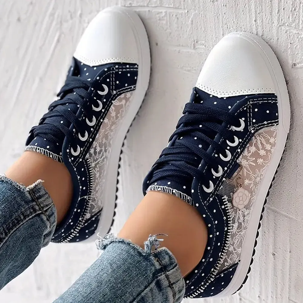 Bethany | Trendy Lace-Up Sneakers