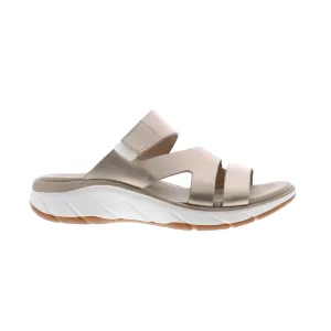 Bionica Akili BI0024003 Womens Gold Leather Strap Slides Sandals Shoes