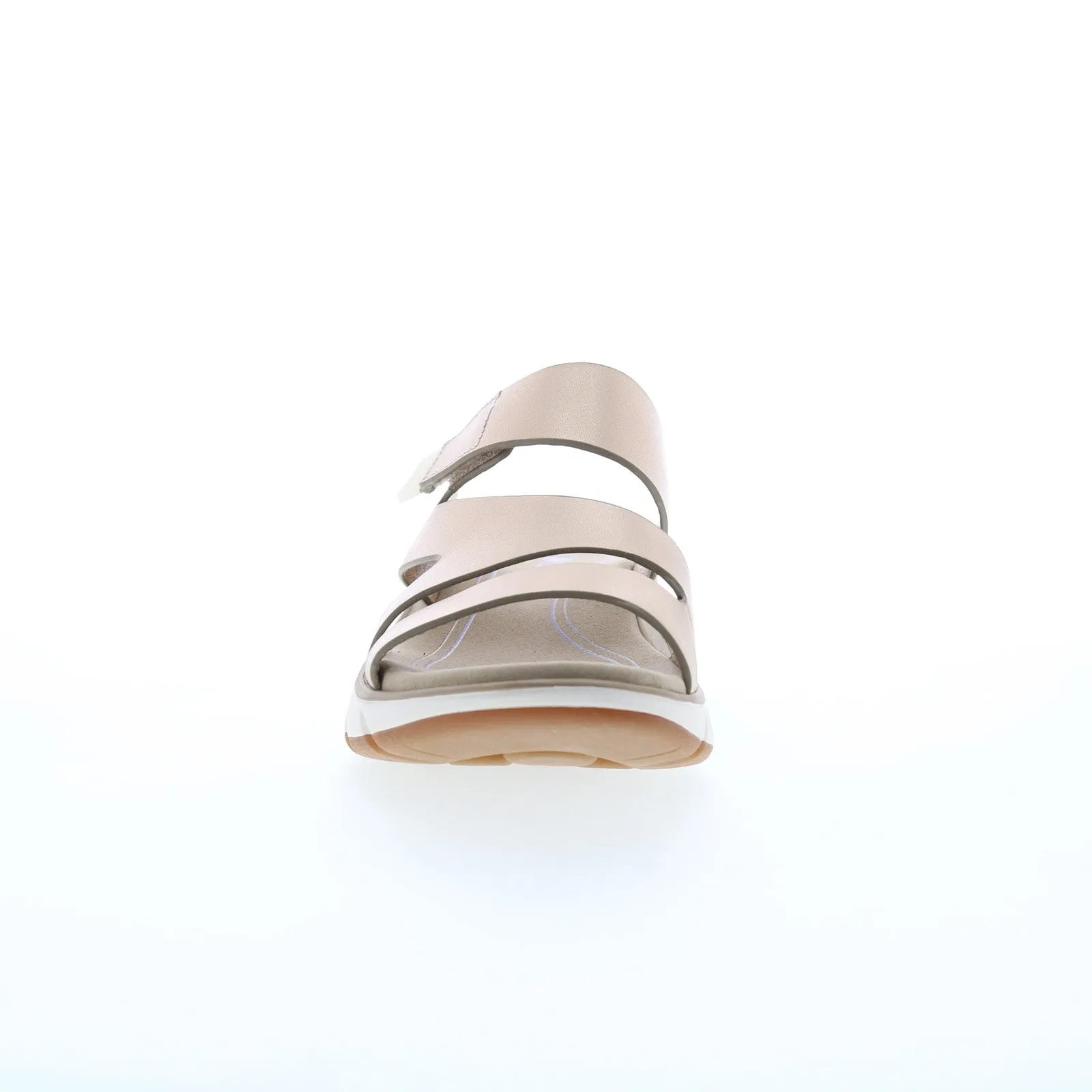 Bionica Akili BI0024003 Womens Gold Leather Strap Slides Sandals Shoes