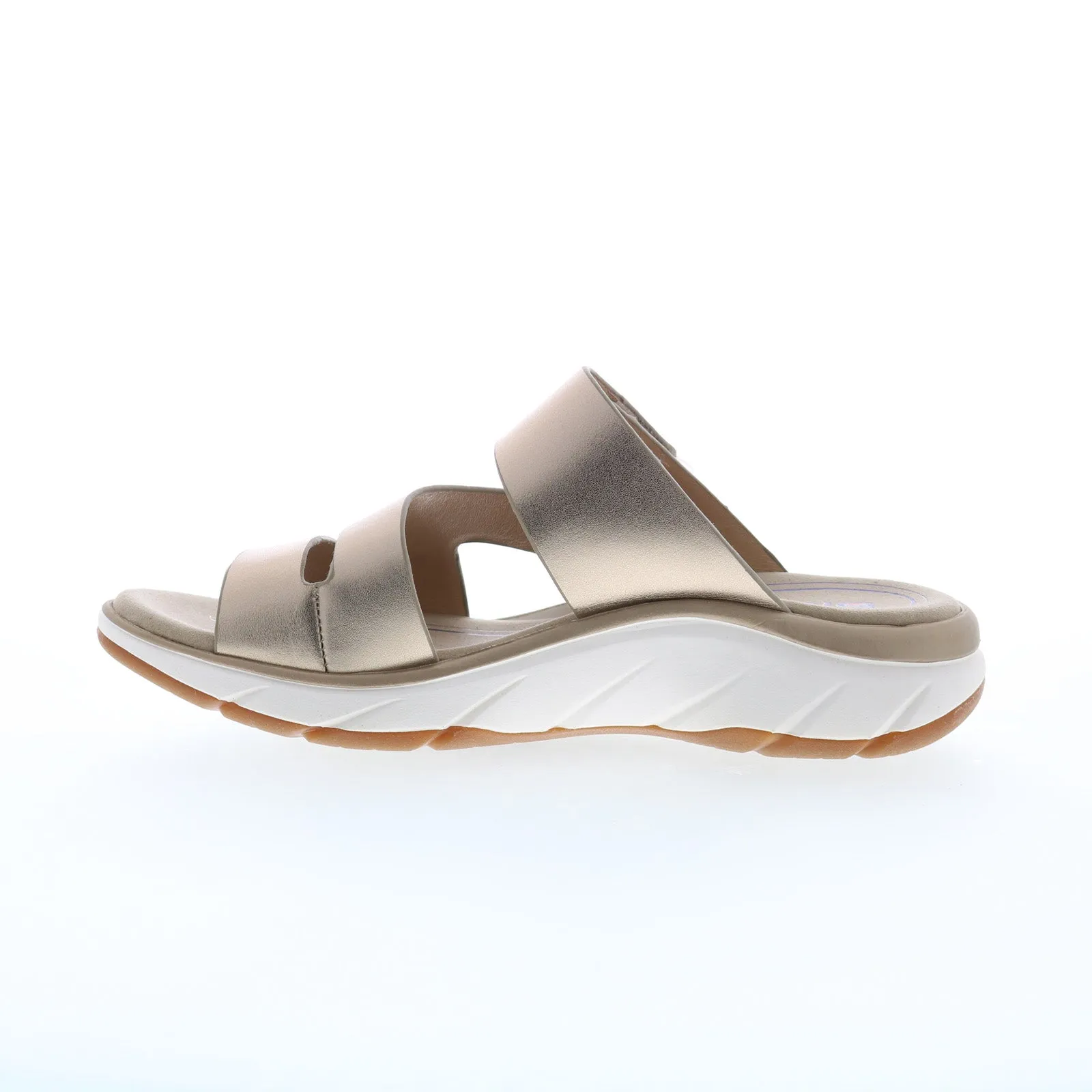 Bionica Akili BI0024003 Womens Gold Leather Strap Slides Sandals Shoes