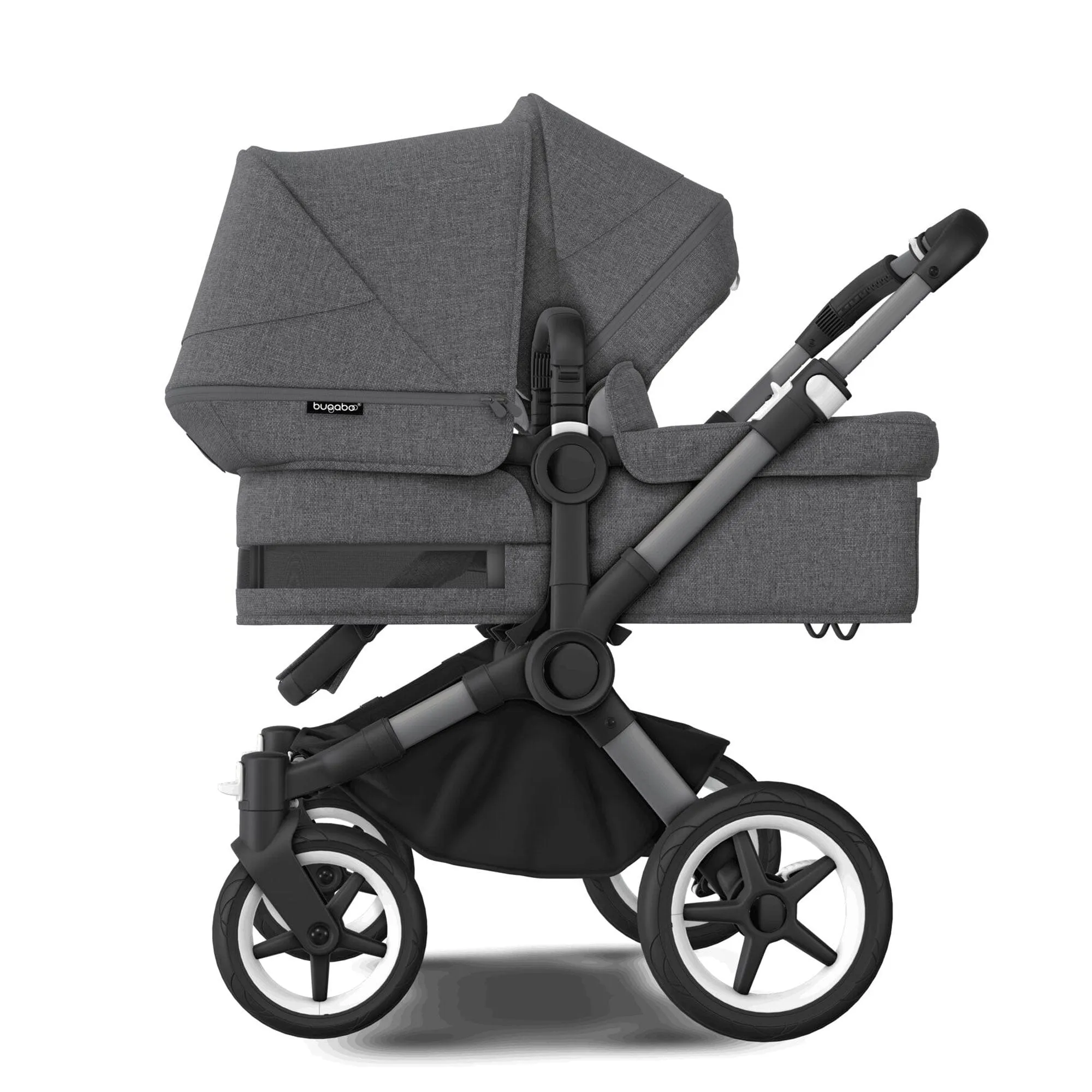 Bugaboo Donkey 5 Duo Complete Pushchair - Black/Grey Mélange
