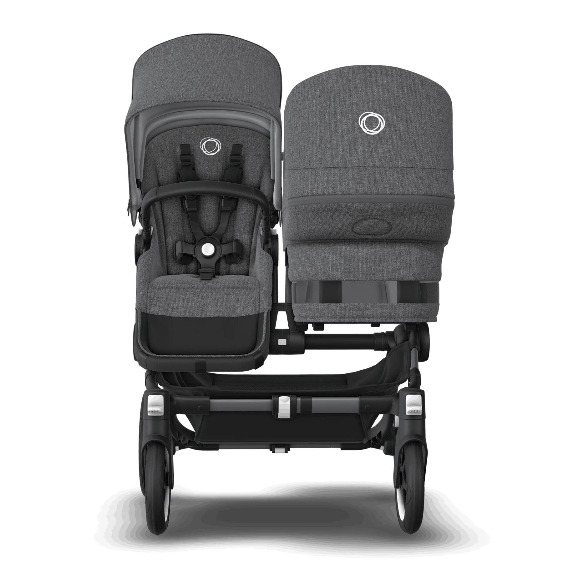 Bugaboo Donkey 5 Duo Complete Pushchair - Black/Grey Mélange