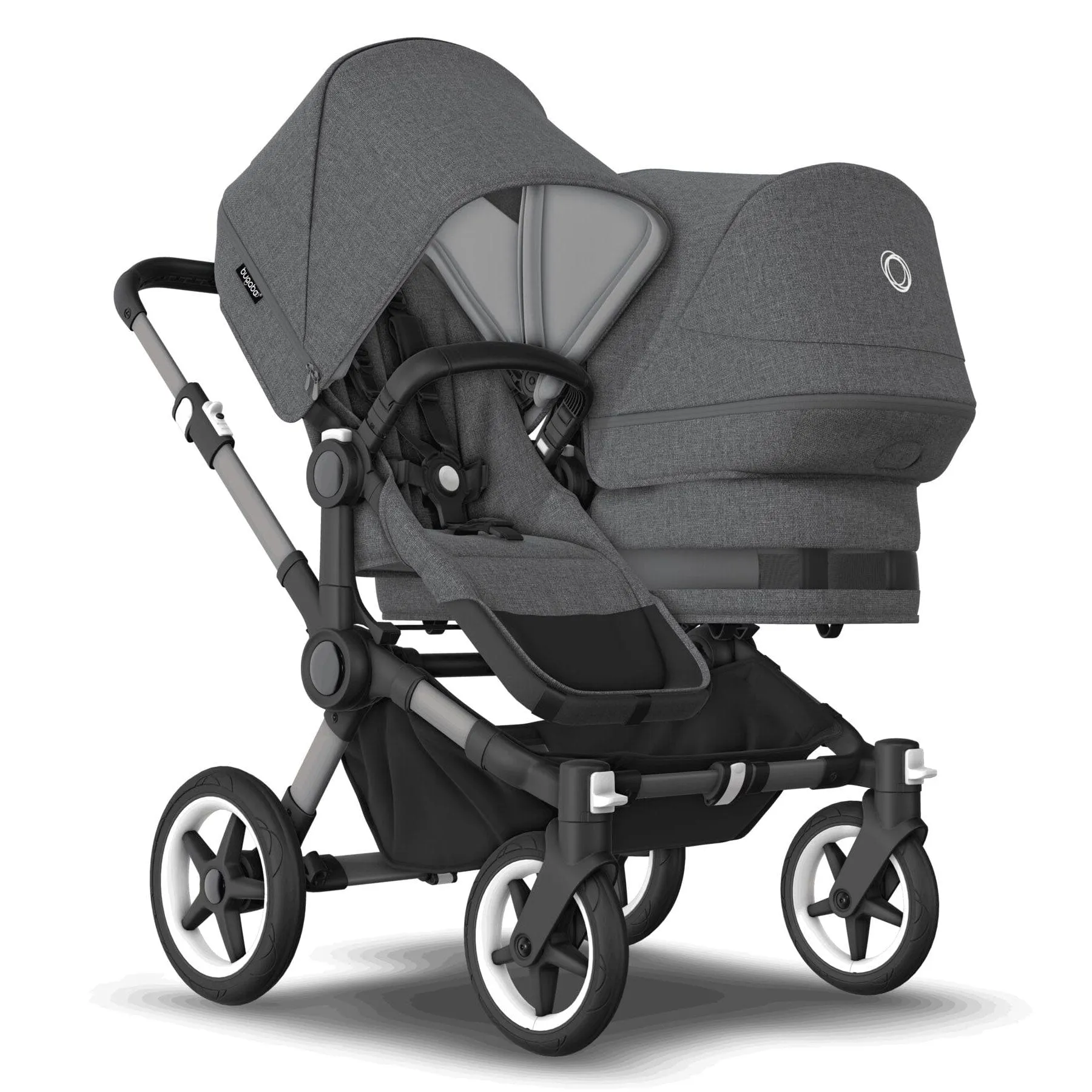 Bugaboo Donkey 5 Duo Complete Pushchair - Black/Grey Mélange