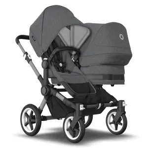 Bugaboo Donkey 5 Duo Complete Pushchair - Black/Grey Mélange