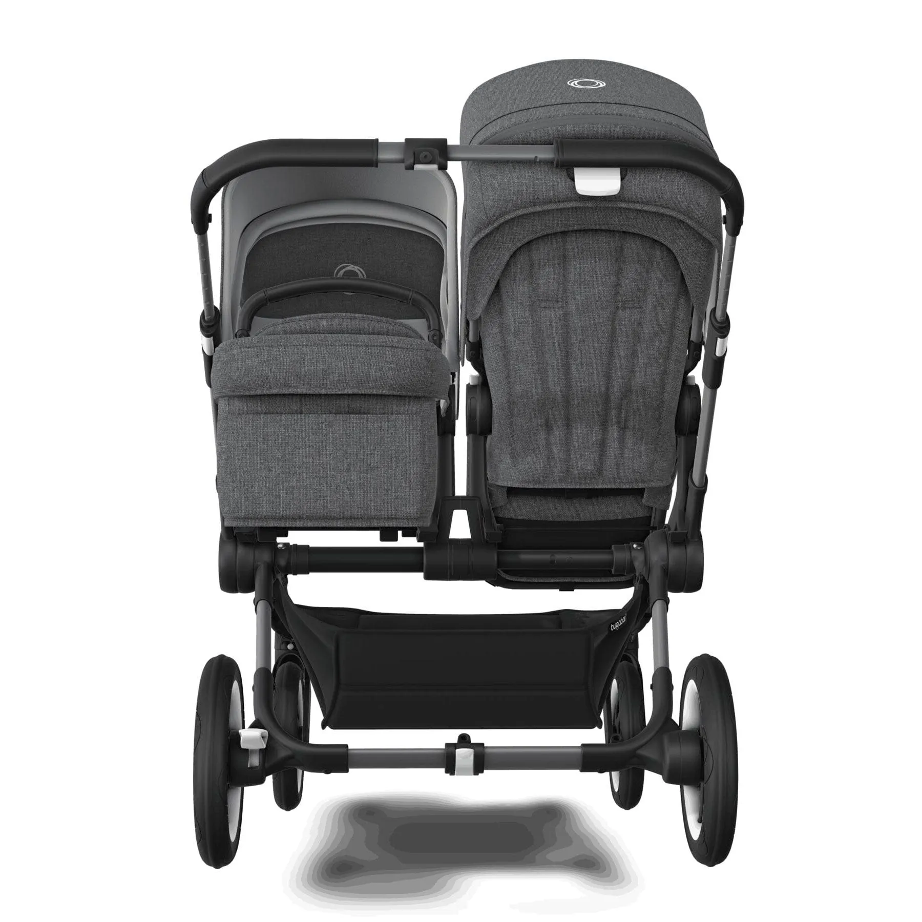 Bugaboo Donkey 5 Duo Complete Pushchair - Black/Grey Mélange