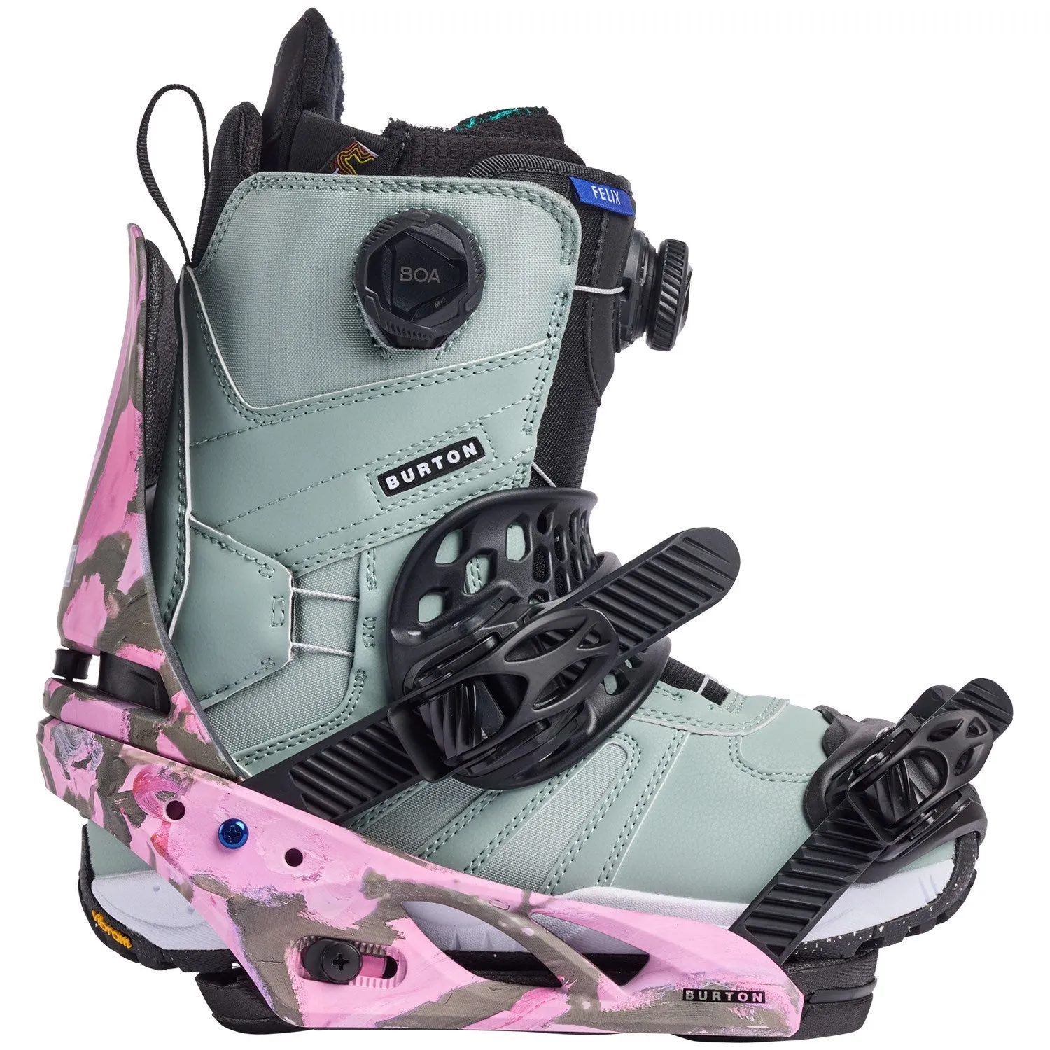 Burton Lexa X Snowboard Bindings Womens 2025 Grey / Pink