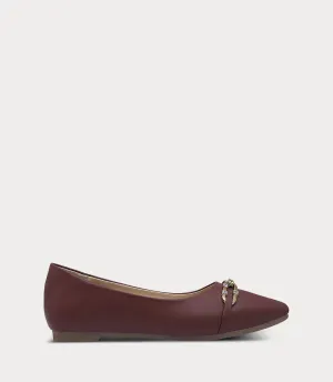 BW10256-MAROON-Women Ballerina