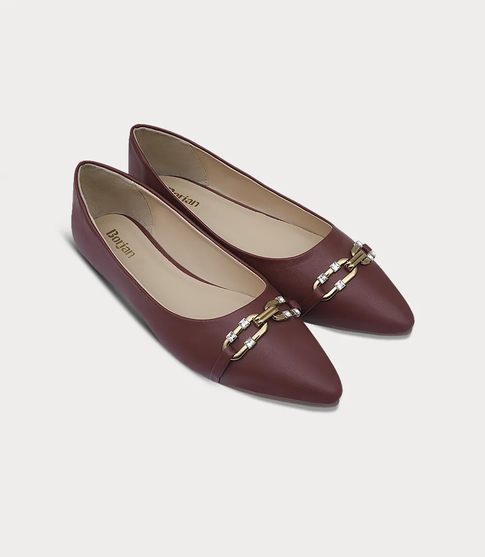 BW10256-MAROON-Women Ballerina
