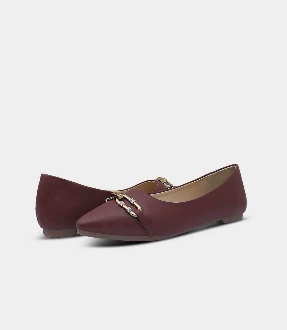 BW10256-MAROON-Women Ballerina