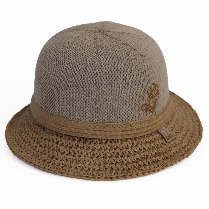 Calikids Straw Beach Hat in Tan