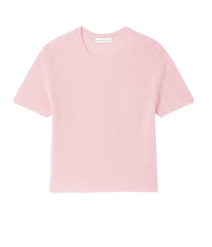 Cashmere Featherweight T-Shirt in Pink Sand
