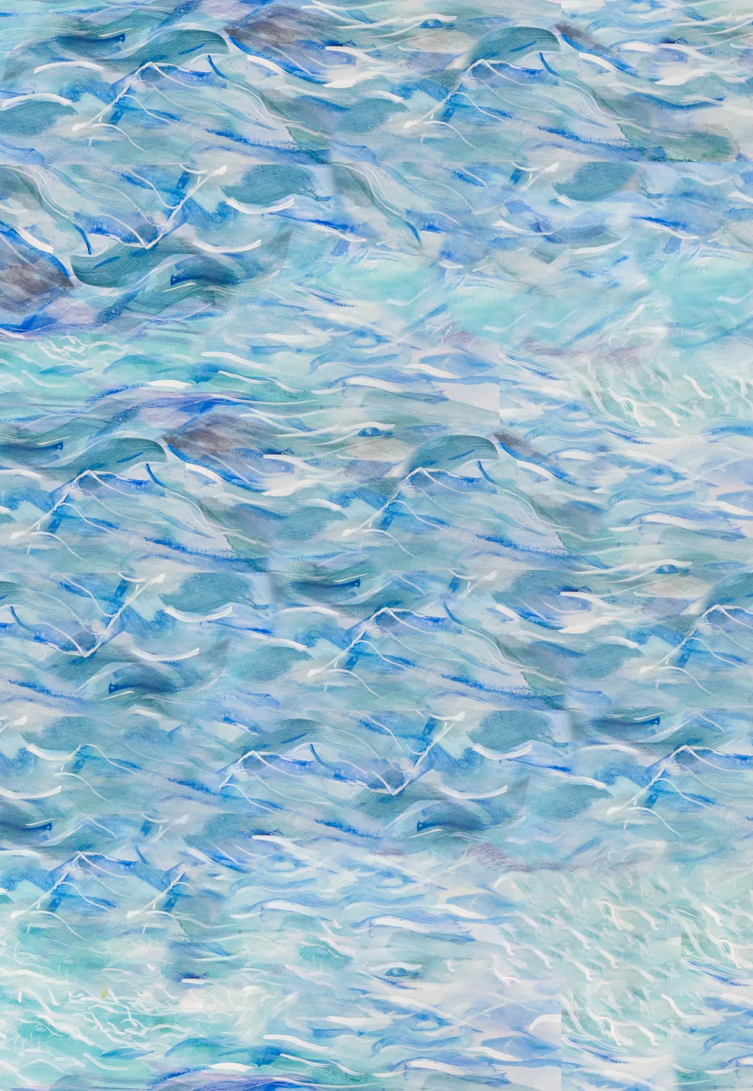 Cassandra Mesh Duster in Ocean Brush