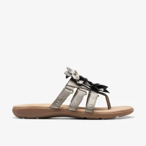Clarks Women's Elizabelle Mae Pewter Metallic 26177099