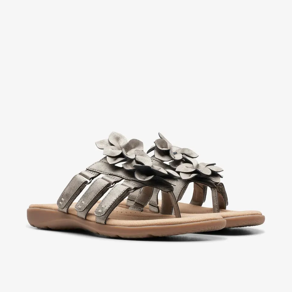 Clarks Women's Elizabelle Mae Pewter Metallic 26177099
