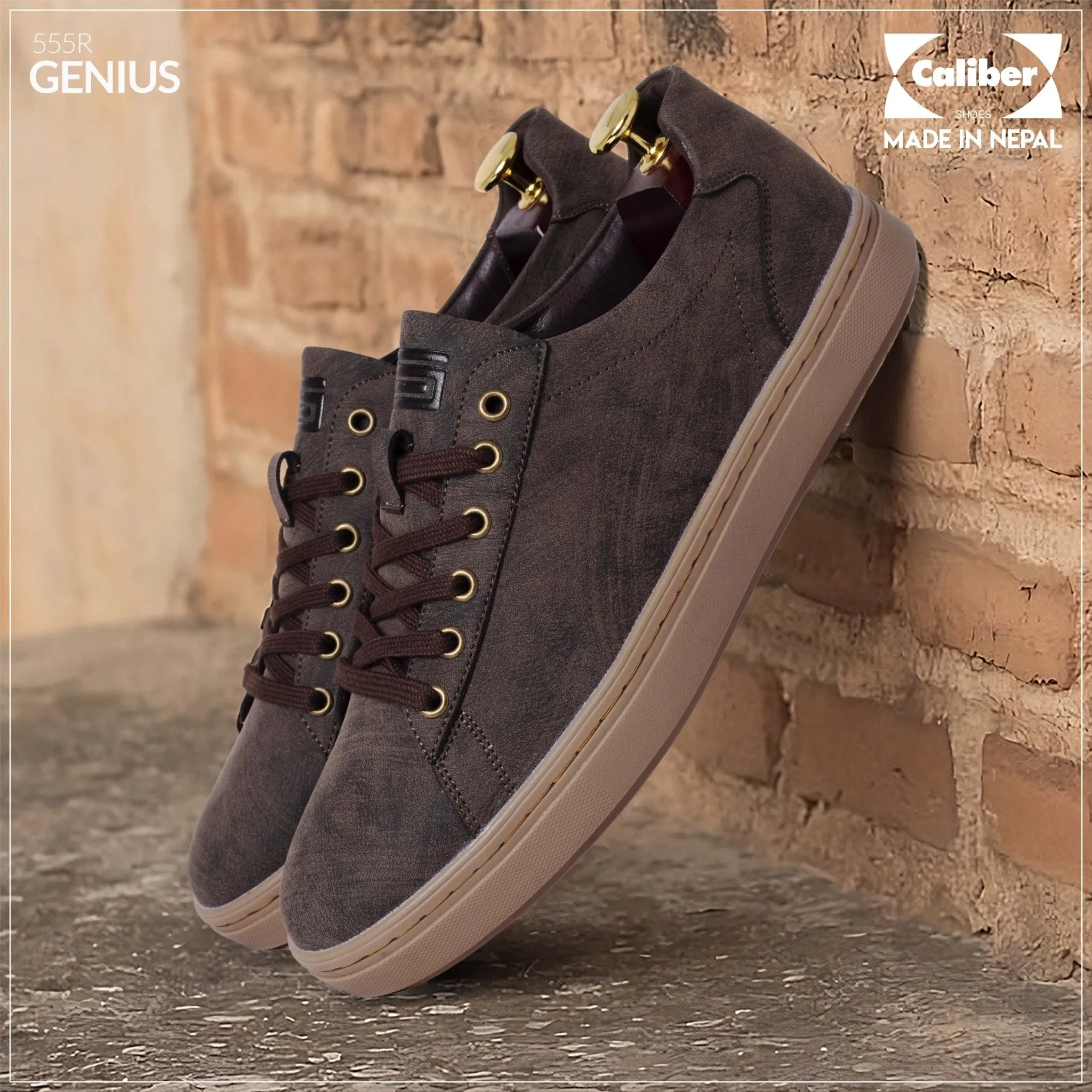 Coffee Sneakers For Men (GENIUS 555R)