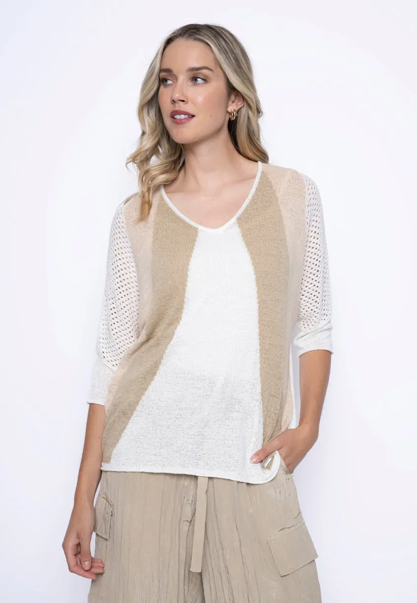 Color Blocking Knitted Top