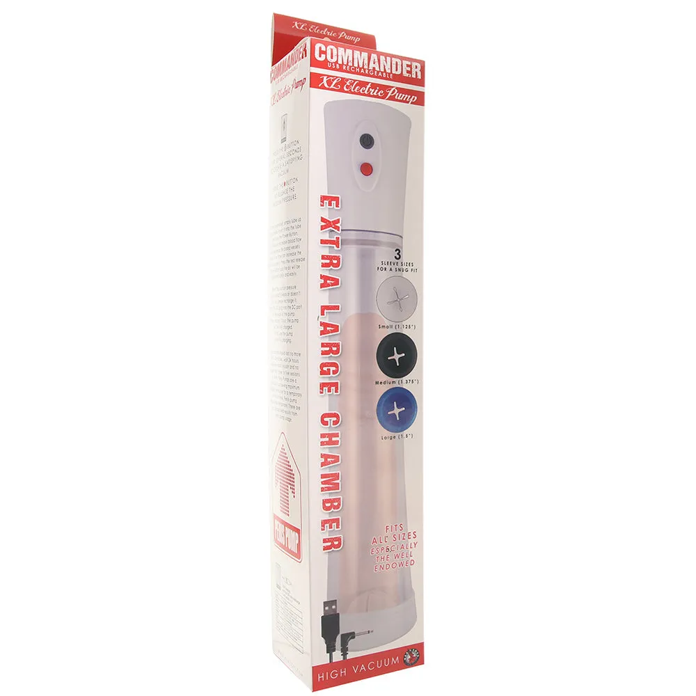 Commander Extra Large Electric Pump White | Penis Pump