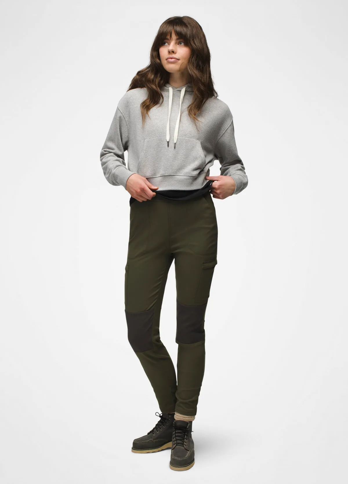 Cozy Up Crop Hoodie - Heather Grey