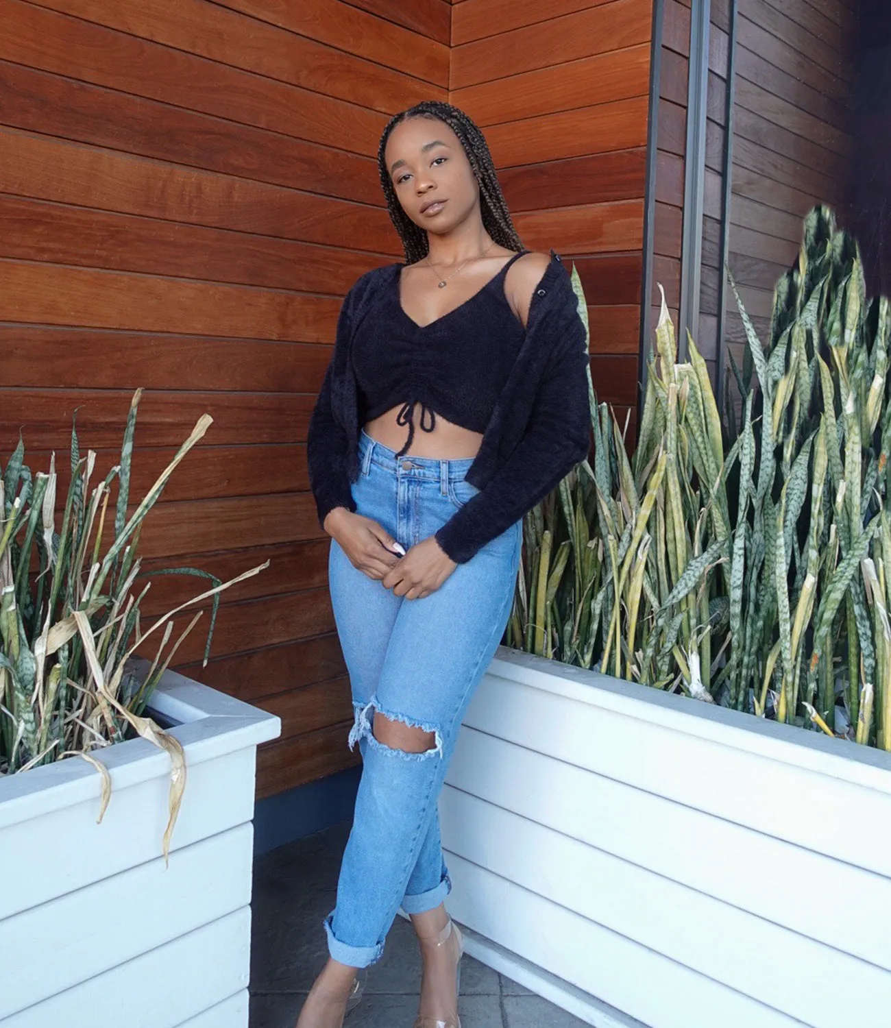 Cozy Up Fuzzy 2Pc Set(Black)
