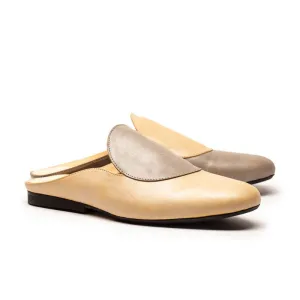 CUDDY DOT Oyster |  Leather Slip On Mule