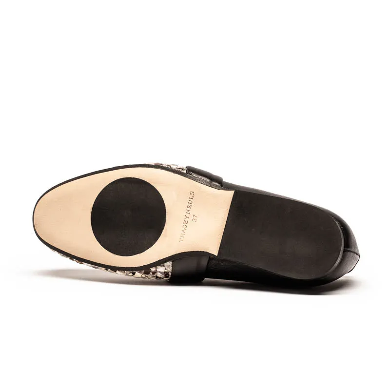 CUDDY DOT Oyster |  Leather Slip On Mule