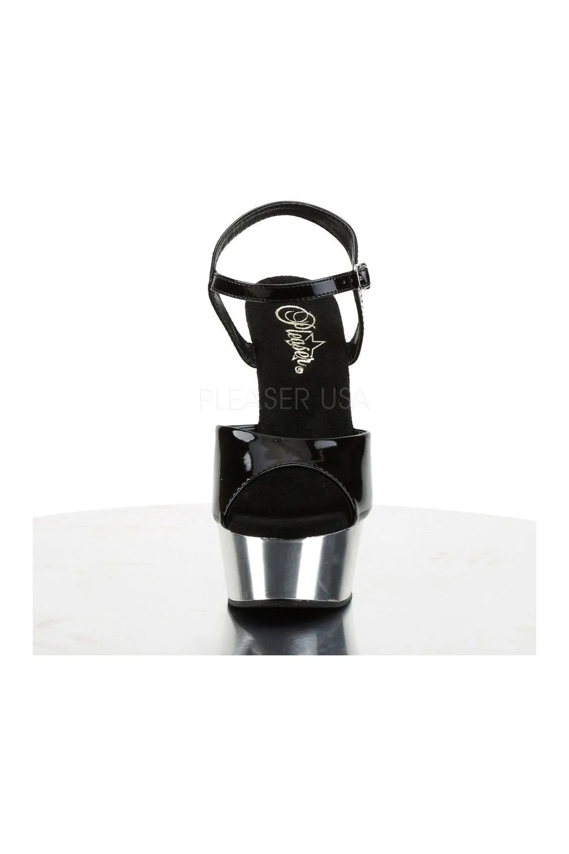 DELIGHT-609 Platform Sandal  | Black Patent