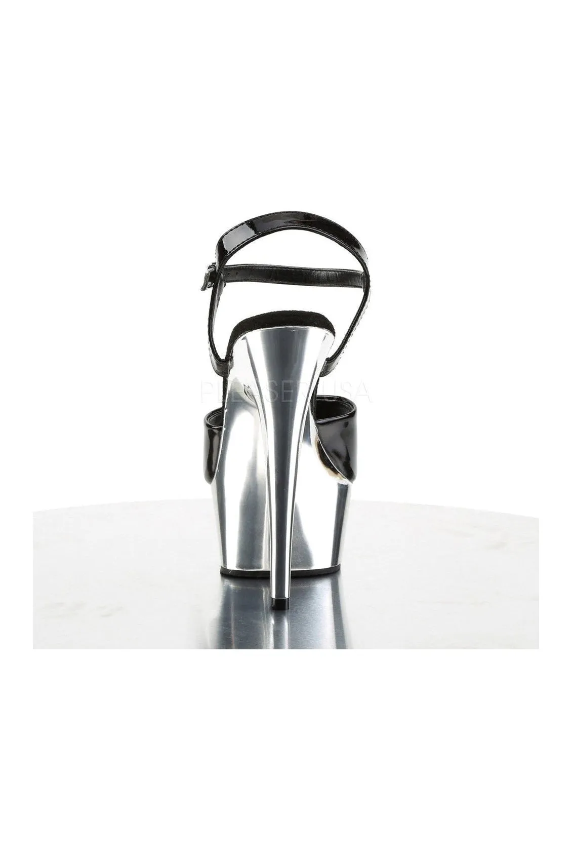 DELIGHT-609 Platform Sandal  | Black Patent