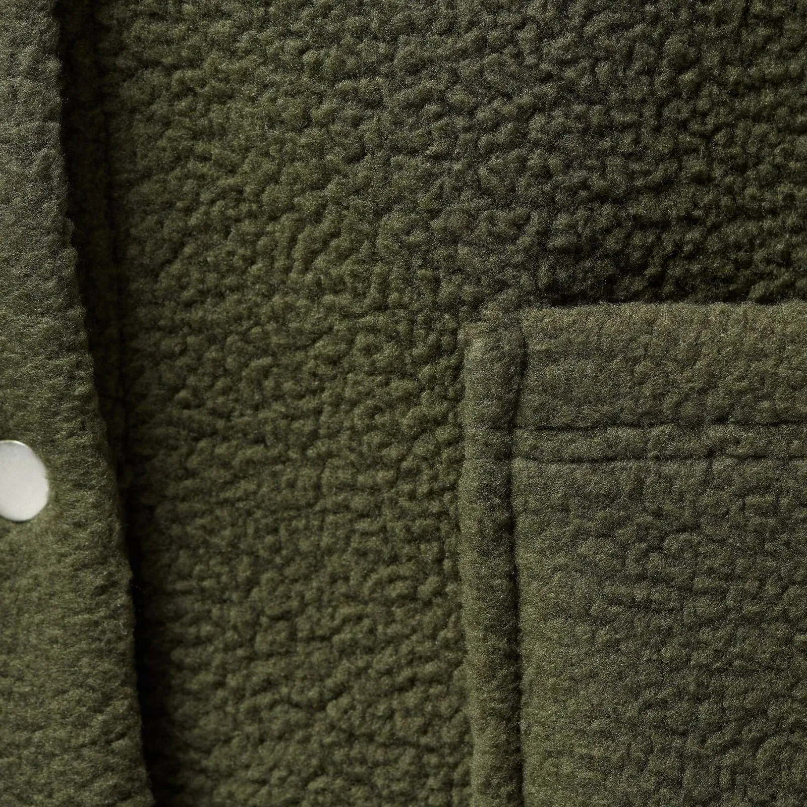 Denim & Co. Petite Sherpa Bonded With Fleece Snap Coat